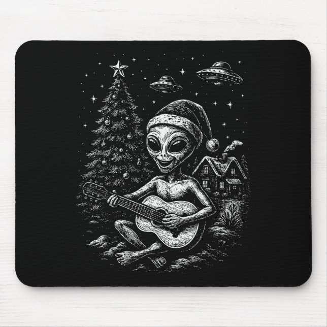 Alien Loves Christmas  Mouse Pad (Front)