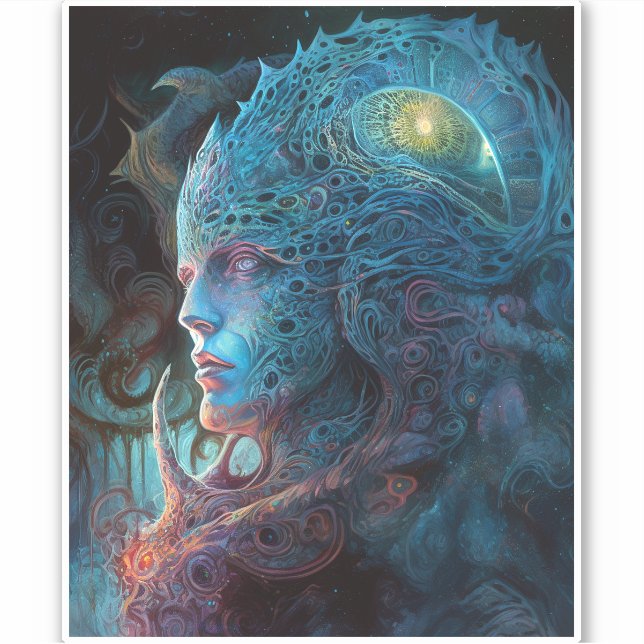 Alien Man Surreal Sci-Fi Art (Front)