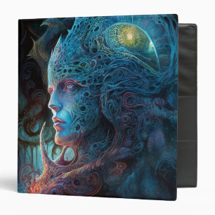 Alien Man Surreal Sci-Fi Art Binder