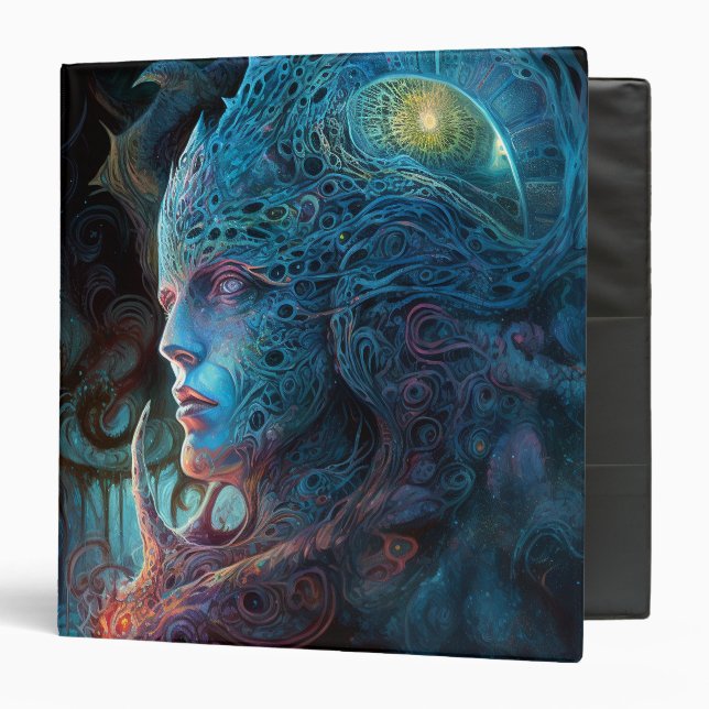Alien Man Surreal Sci-Fi Art Binder (Front/Inside)