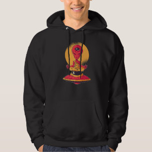 Alien Meditation Meditating Buddha Ufo Mens Hoodie