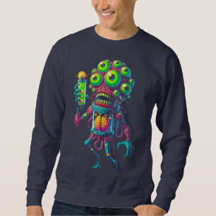 Alien Monster Creation with Electrical Test Tube Sweatshirt