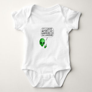 Alien Mother's Day Baby Bodysuit