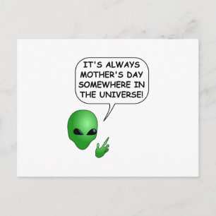 Alien Mother's Day Postcard
