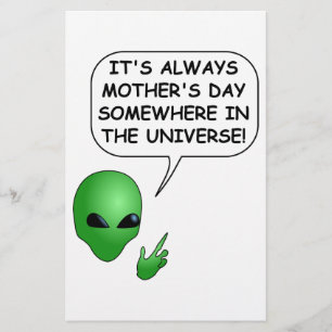 Alien Mother's Day Stationery
