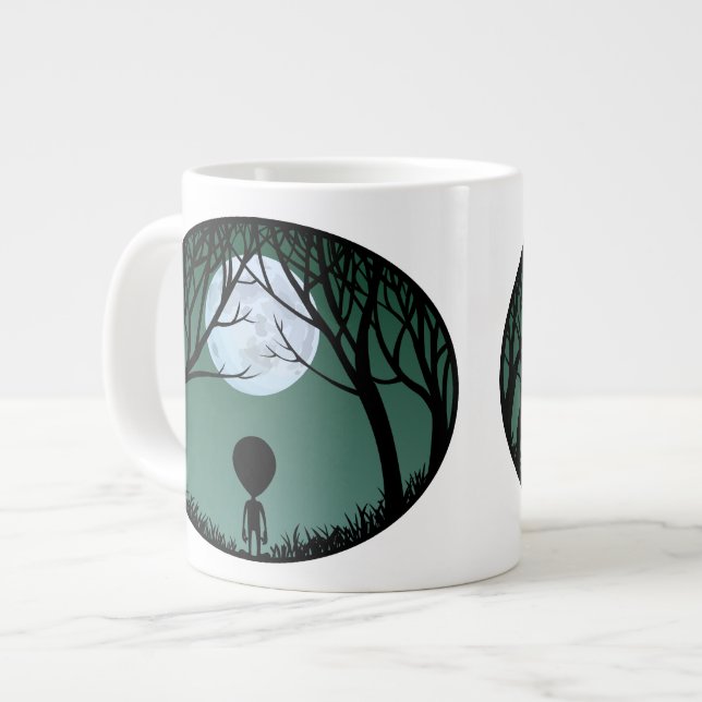 Alien Mug Grey Extraterrestrial Cup Alien Mugs (Front Left)