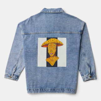 alien mushroom denim jacket