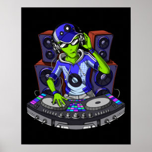 Alien Music DJ Poster