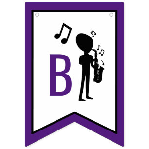 Alien Musician, Birthday Bunting Flags
