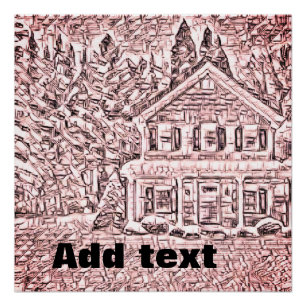 Alien nature earth digital add your name text post poster