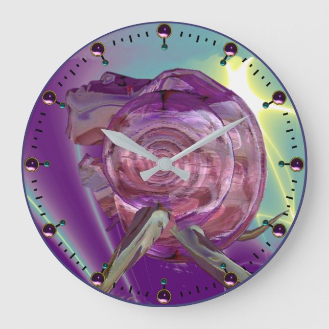ALIEN NEREIDE /NYMPH OF WATER,PINK SEASHELL Sci-Fi Large Clock (Front)