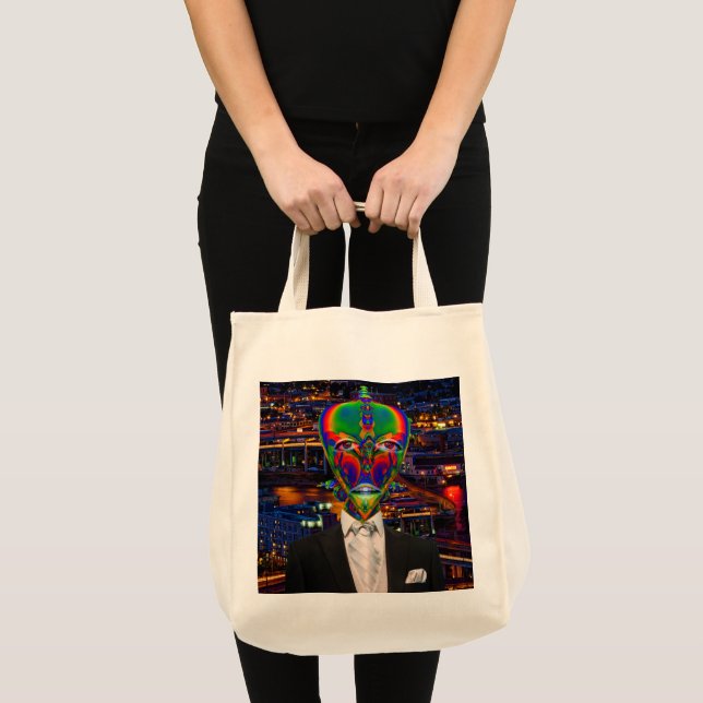 Alien Night Out Large Tote Bag (Front (Product))