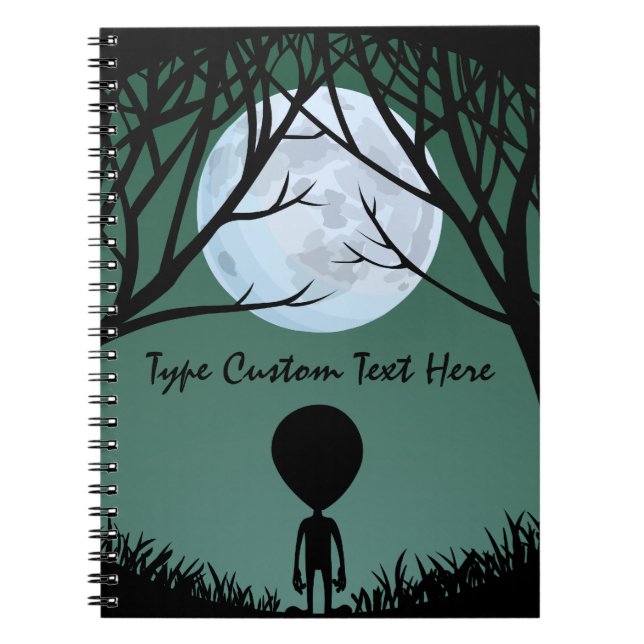 Alien Notebook Personalized Cute ET Notebook (Front)