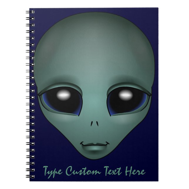 Alien Notebook Personalized Cute ET Notebook (Front)