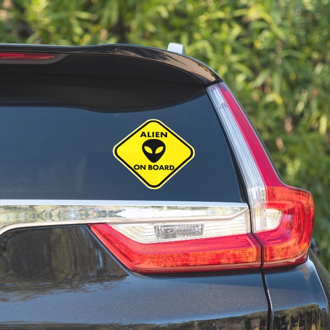 ALIEN ON BOARD CAR DECAL STICKER (Car Side)