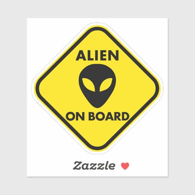 ALIEN ON BOARD STICKERS (Sheet)