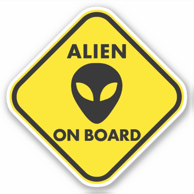 ALIEN ON BOARD STICKERS (Front)