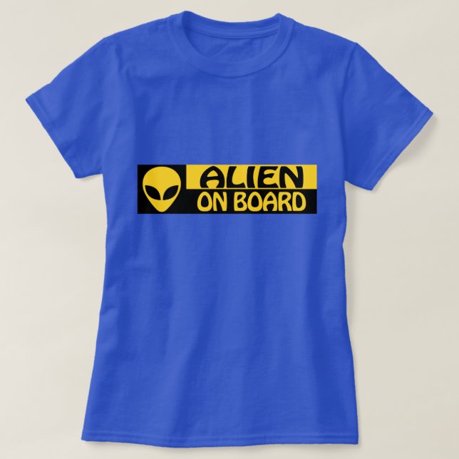 ALIEN ON BOARD T-Shirt (Design Front)