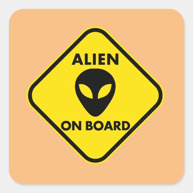 ALIEN ONBOARD FUNNY STICKERS (Front)