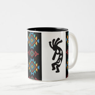 Alien or Human Kokopelli  Two-Tone Coffee Mug