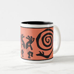 Alien or Human Kokopelli Two-Tone Coffee Mug