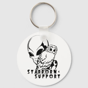 Alien Owl Keychain