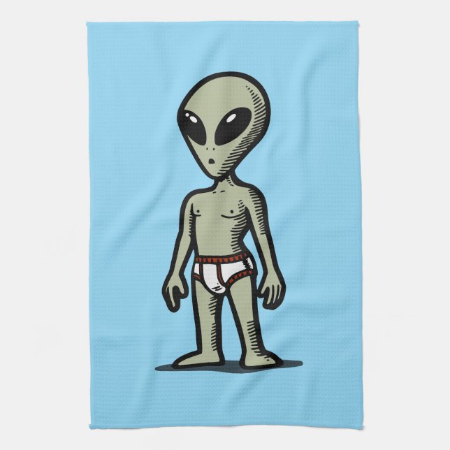 Alien Pants Kitchen Towel (Vertical)