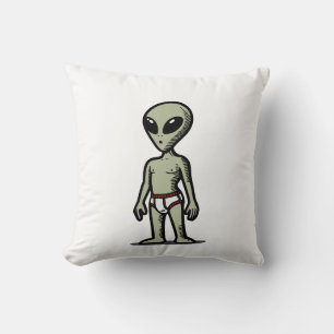 Alien Pants Throw Pillow