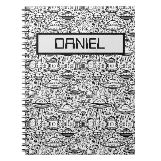 Alien Pattern Personalized Notebook