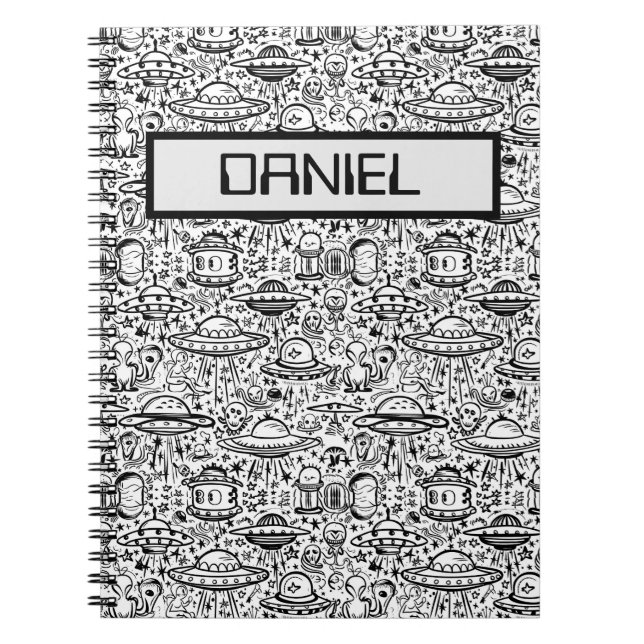 Alien Pattern Personalized Notebook (Front)