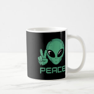 Alien Peace Hippie Ufo  Coffee Mug