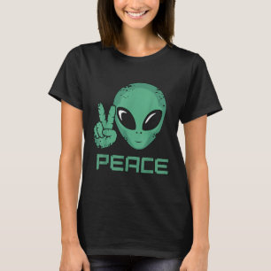 Alien Peace Hippie Ufo T-Shirt