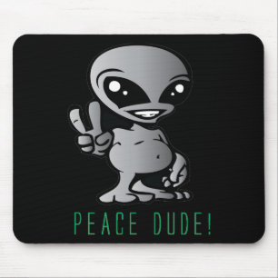 Alien-Peace Mouse Pad