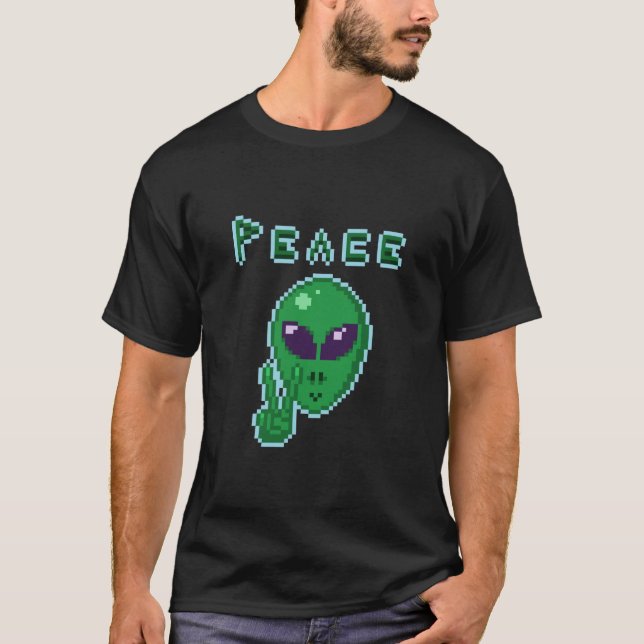 Alien Peace Sign T-Shirt (Front)