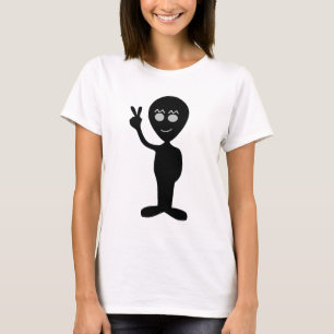 ALIEN PEACE SIGN UFO T-SHIRTS