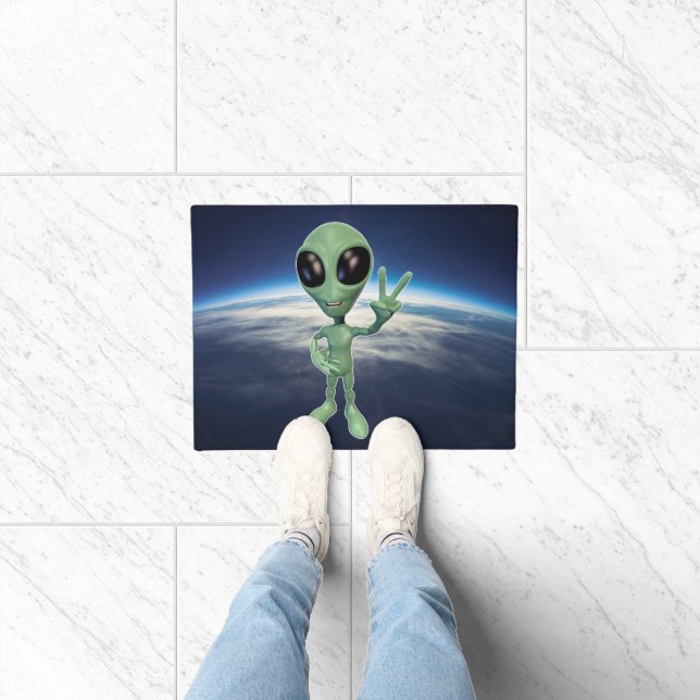 Alien - Peace V Sign Doormat (Indoor)