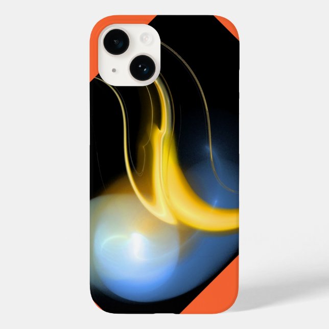 ALIEN PEARL BLUE ORANGE YELLOW BROWN Case-Mate iPhone CASE (Back)