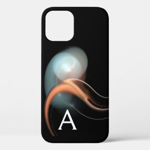 ALIEN PEARL MONOGRAM Black Pink White Fractals  iPhone 12 Case