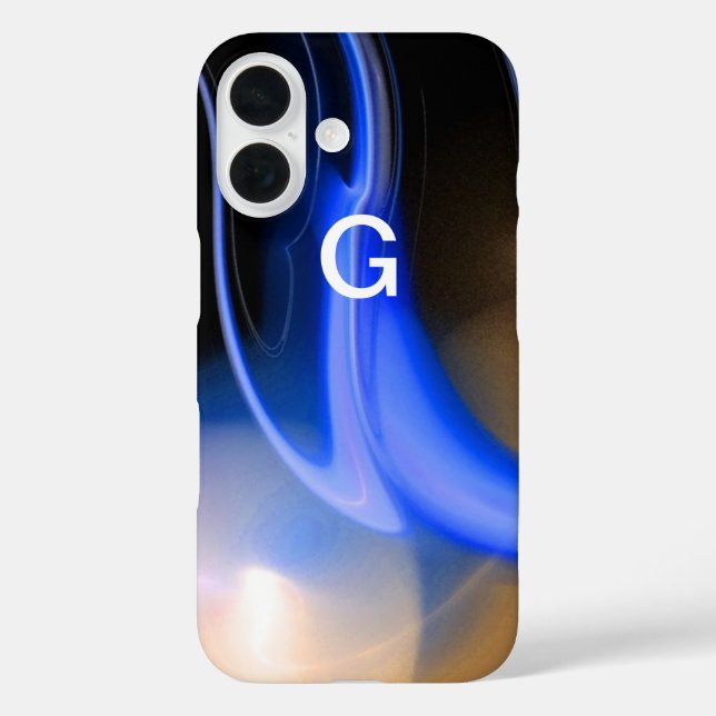 ALIEN PEARL MONOGRAM Blue Brown Fractals Case-Mate iPhone Case (Back)