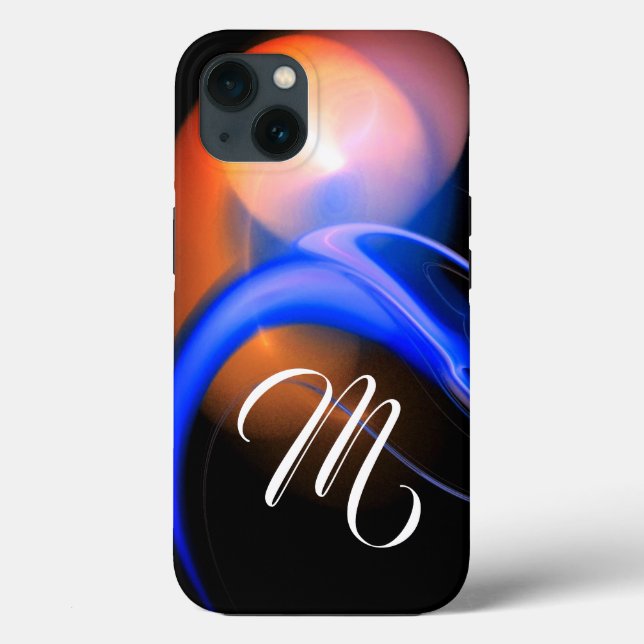 ALIEN PEARL MONOGRAM Pink Blue Fractal Swirls  Case-Mate iPhone Case (Back)