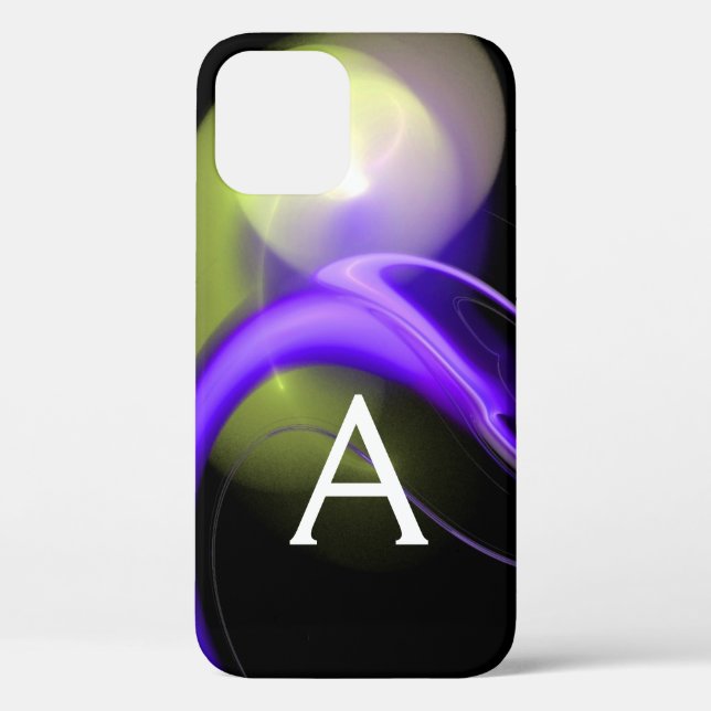 ALIEN PEARL MONOGRAM Purple Green Abstract  Case-Mate iPhone Case (Back)