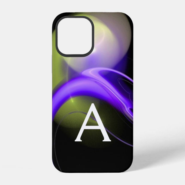 ALIEN PEARL MONOGRAM Purple Green Abstract  iPhone Case (Back)