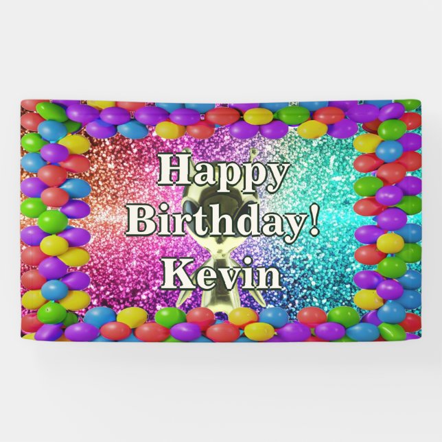 Alien Personalized character birthday banner (Horizontal)