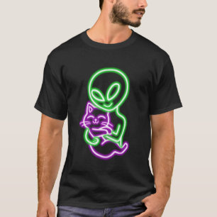 Alien Pet Cat UFO Moon Day Kitten Lover Feline Own T-Shirt