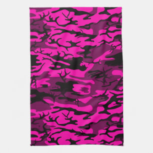 Alien Pink Camo Kitchen Towel
