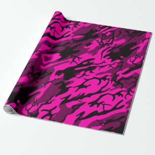 Alien Pink Camo Wrapping Paper