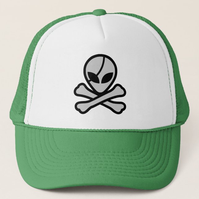 Alien Pirate Trucker Hat (Front)