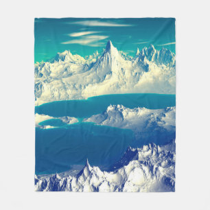 Alien Planet - 3D ed Computer Artwork. Rocks and s Fleece Blanket