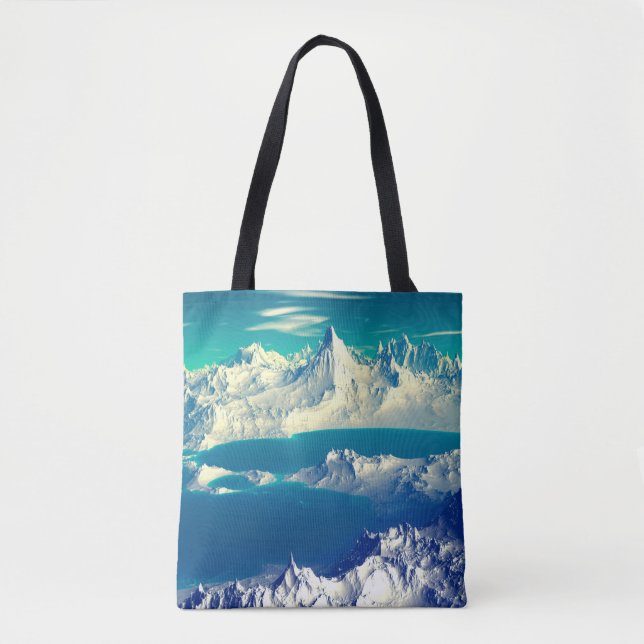 Alien Planet - 3D ed Computer Artwork. Rocks and s Tote Bag (Front)