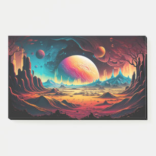 Alien planet adventure post-it notes